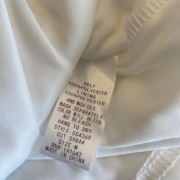 nwt White Pleated Long Sleeve Blouse Medium - Picture 8 of 8